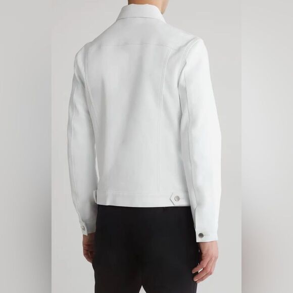 Monfrère Dean Leather Trucker Jacket size S - Picture 3 of 16